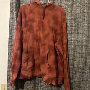 Old Navy Hoodie, burnt orange/tie dye acid wash color